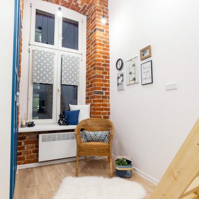 Pokój w kawalerce - realizacja projektu mieszkania na ul. Struga w Łodzi.